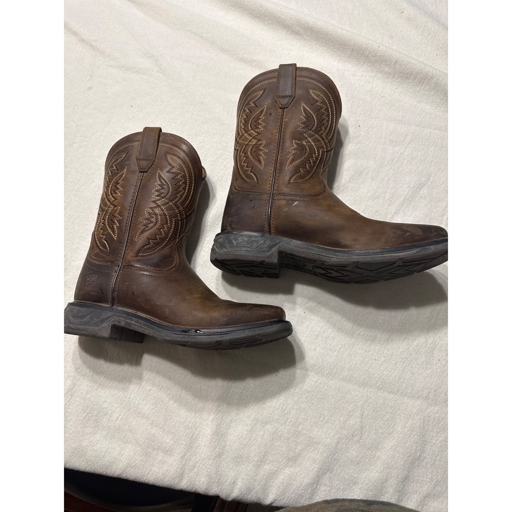 Ariat Kids Sport Western Boots Distressed Brown Leather Square Toe 10042412 US 3 - Picture 6 of 14